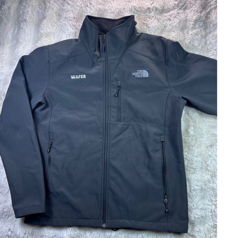 The North Face Mens Apex Bionic Softshell Jacket Black Wafer Logo Size M. A41